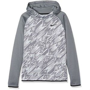 Nike Kids Therma Training Hoodie Shirt Grey Black